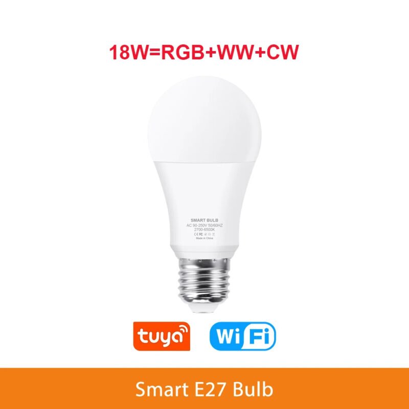 נורת LED E27 WIFI חכמה וצבעונית