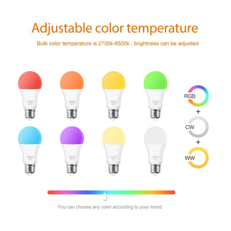 נורת LED E27 WIFI חכמה וצבעונית