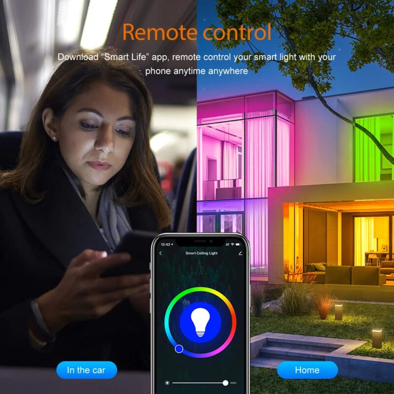 נורת LED E27 WIFI חכמה וצבעונית
